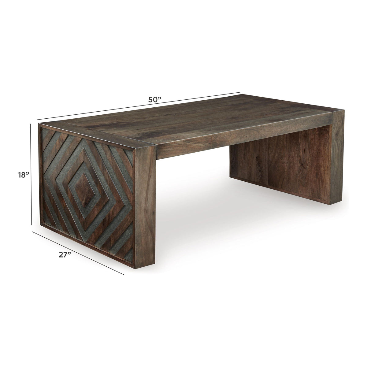 Dreggan - Rectangular Cocktail Table - Brown, photo 4 of 7