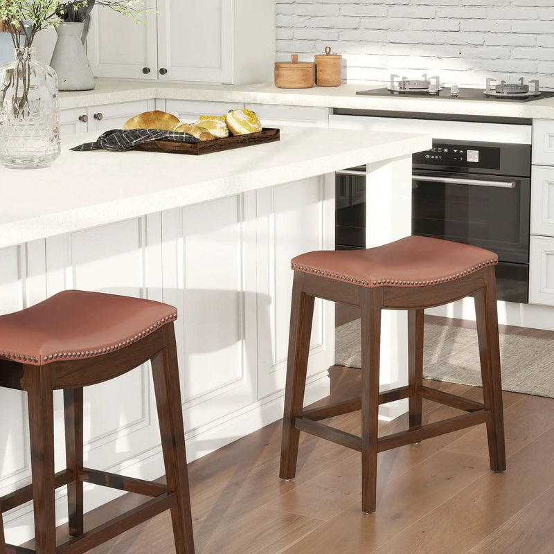 Barlow - Backless Saddle Counter Stool - Brown by Unique Piece Furniture