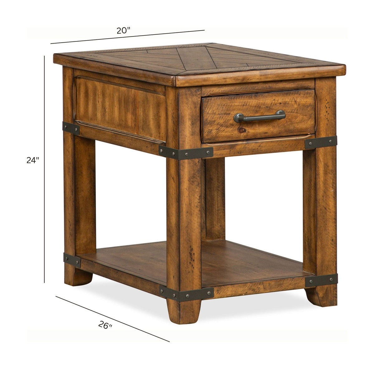 Chesterfield - Rectangular End Table - Farmhouse Timber, photo 3 of 7