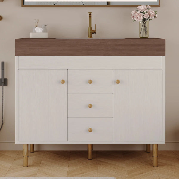36 In Modern Free-Standing Bathroom Vanity With Ceramic Sink, photo 2 of 10