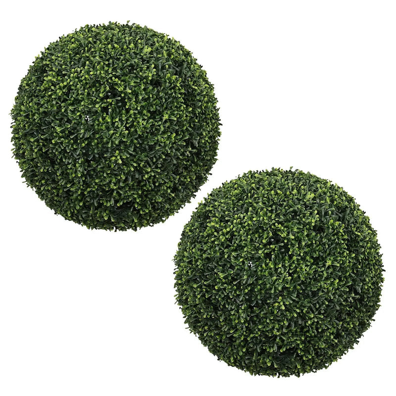Artificial Topiary Balls, Outdoor Decorative Spheres For Garden (Set of 2) - Green by Unique Piece Furniture