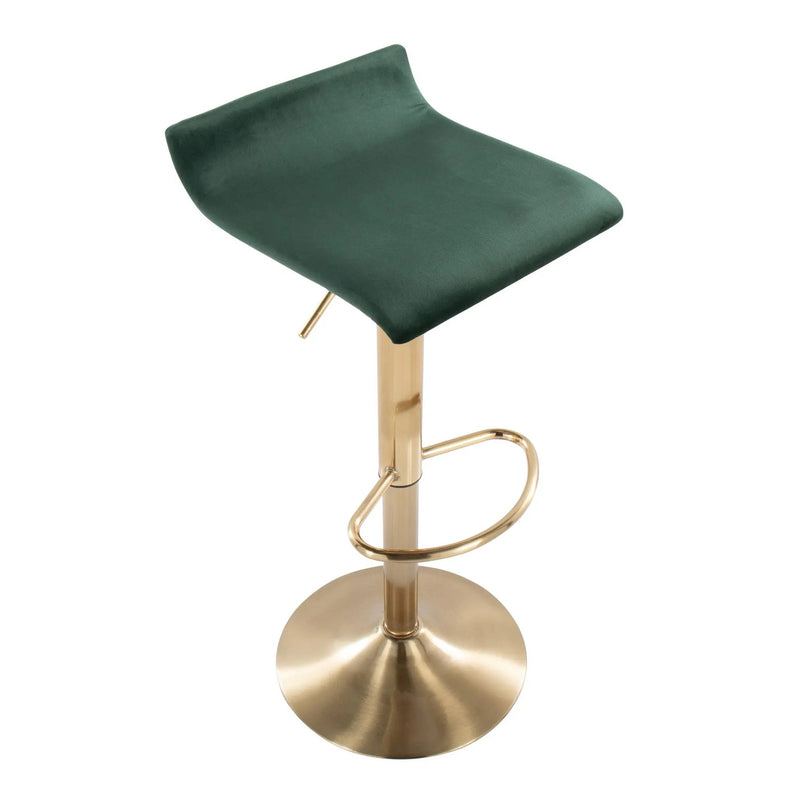 Ale - Contemporary Adjustable Height Barstool With Swivel With Oval Footrest (Set of 2) by Unique Piece Furniture