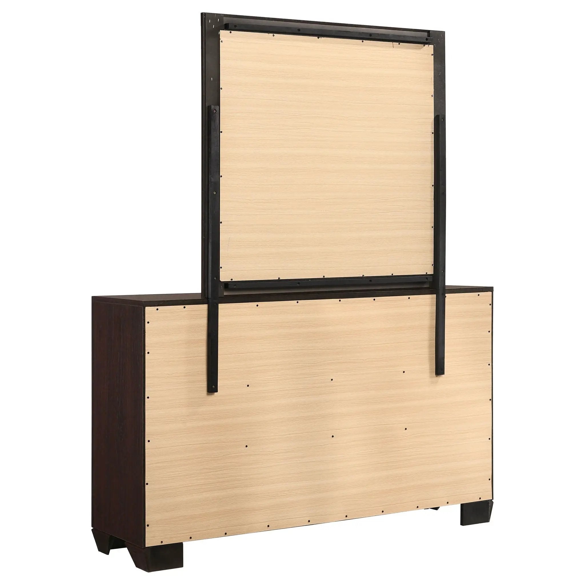 Kauffman 6-drawer Dresser with Mirror Dark Cocoa by Unique Piece Furniture