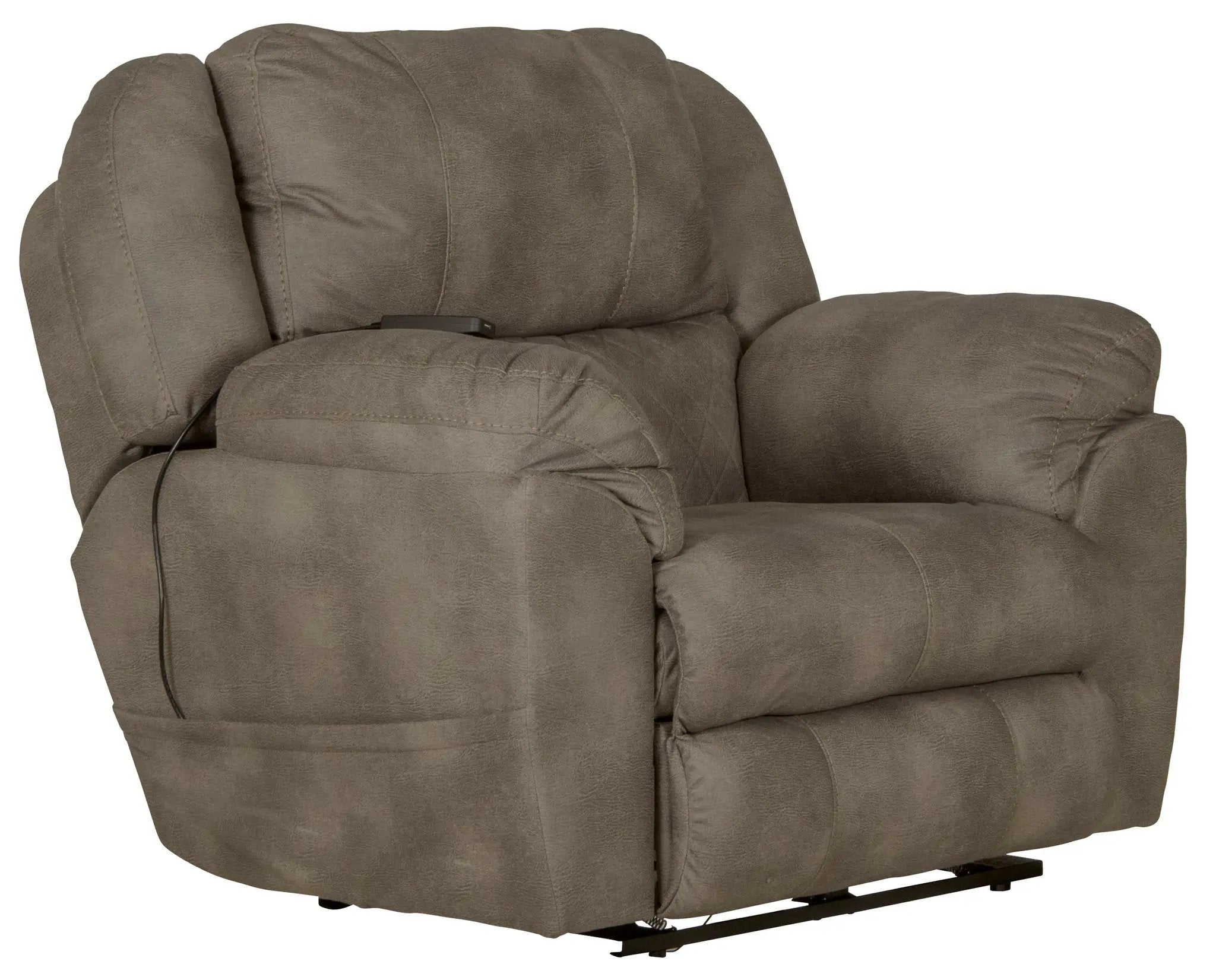 Flynn - Power Lay Flat Recliner With Power Adjustable Headrest & Lumbar And Dual Heat & Massage - Fig by Unique Piece Furniture
