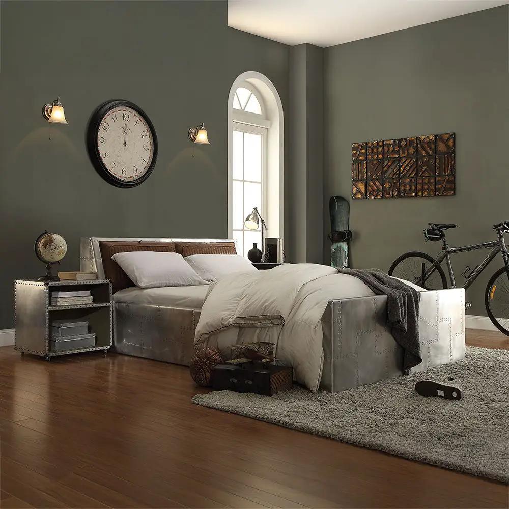 Brancaster - Nightstand With USB - Aluminum by Unique Piece Furniture