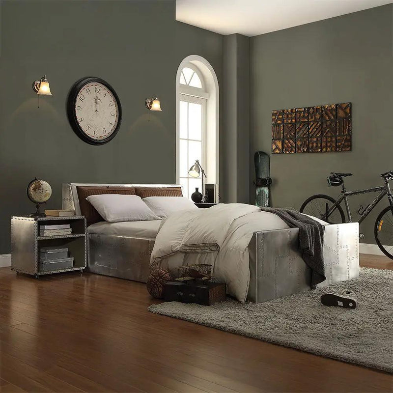 Brancaster - Nightstand With USB - Aluminum by Unique Piece Furniture