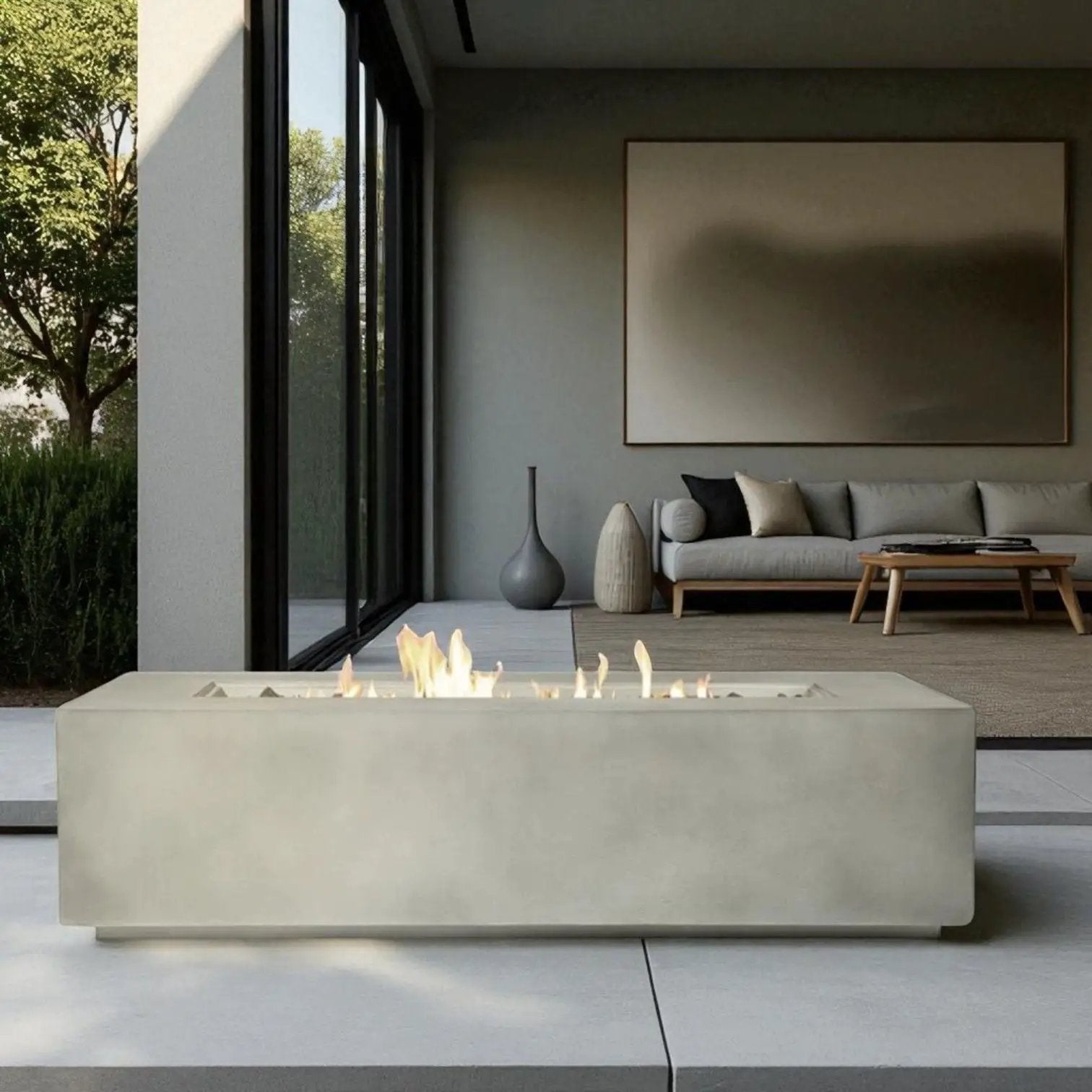 Lightweight Design Propane / Natural Gas Fire Pit Table by HouseOfZazla
