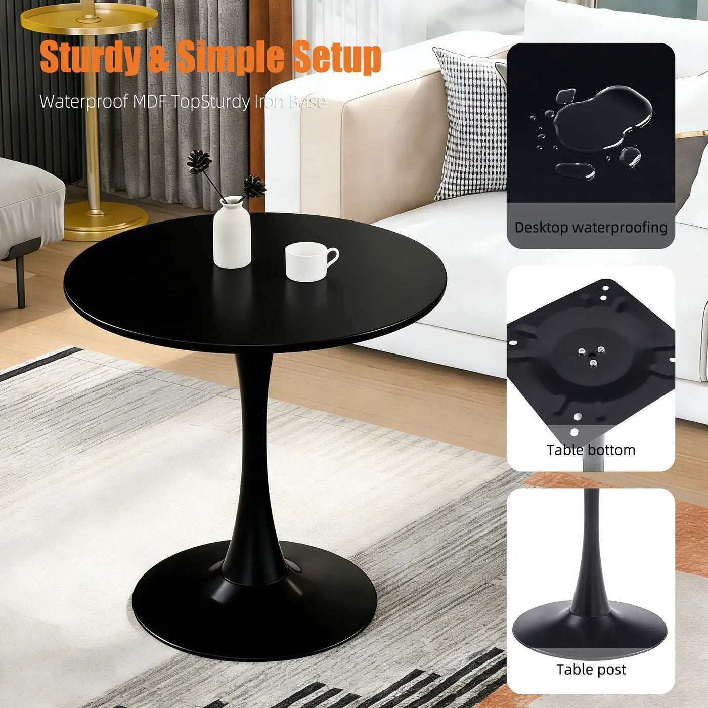 Round Dining Table With Tulip Style Base by HouseOfZazla