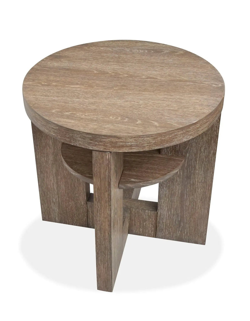 Cypress - Round End Table - Spiced Brown by Unique Piece Furniture
