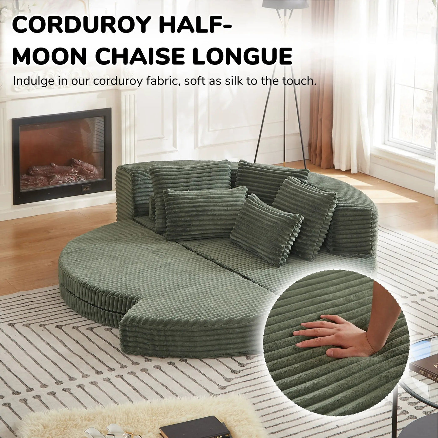 Semi Circular 2 In 1 Sofa Bed With Neck Pillow by HouseOfZazla