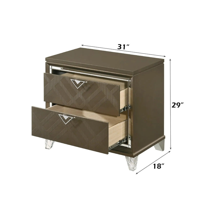 Skylar - Nightstand - Champagne by Unique Piece Furniture