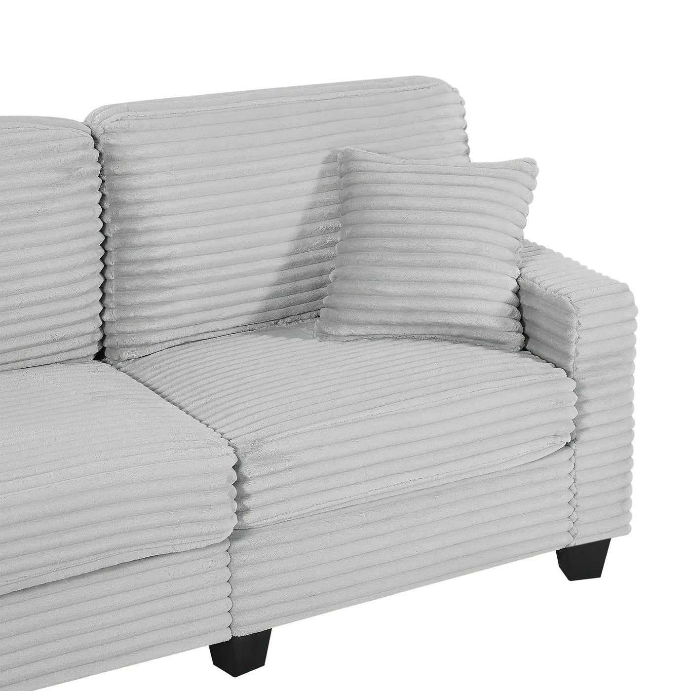 Upholstered U-Shaped Sectional Sofa With Movable Ottoman And Side Storage Pockets by HouseOfZazla