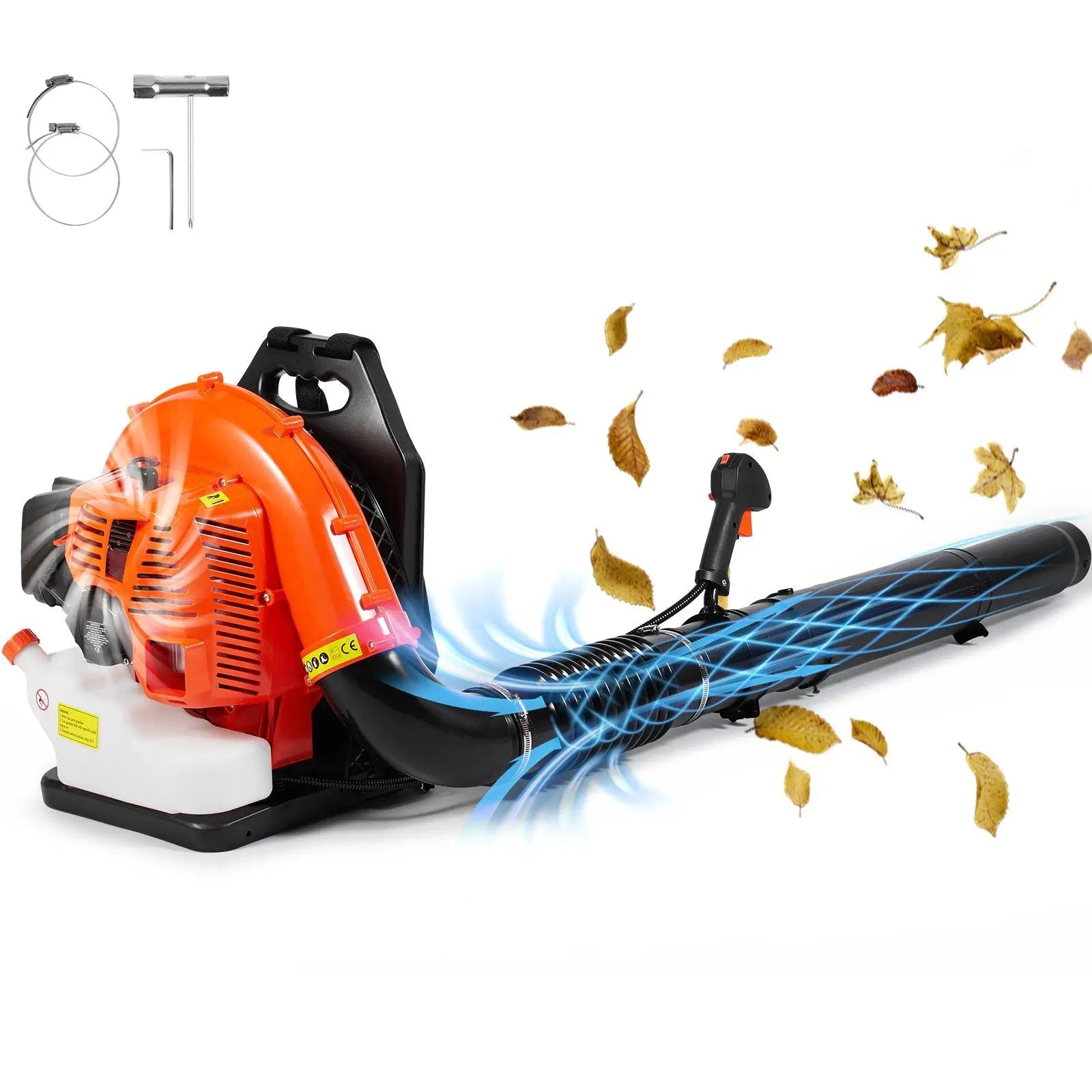 Backpack Leaf Blower 79CC 2-Cycle Gas Leaf Blower 930CFM Air Volume 184MPH by HouseOfZazla