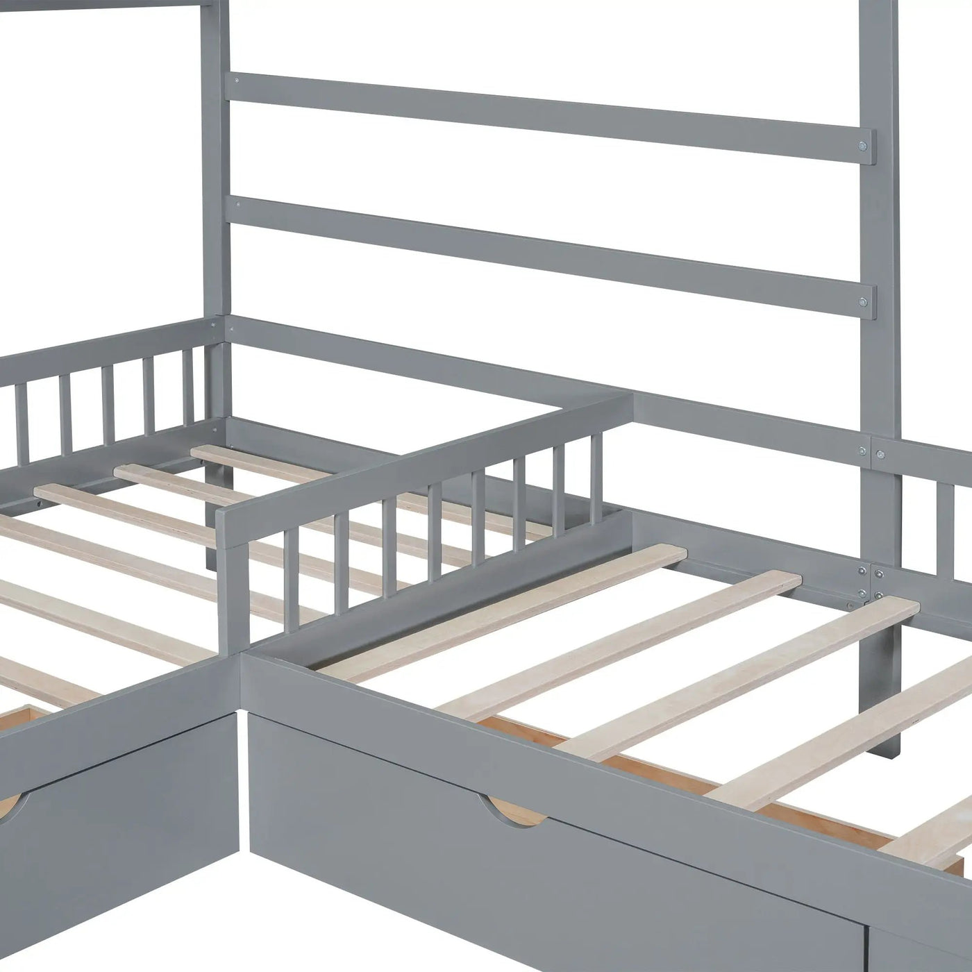 L Shape Platform Bed With 3 Storage Drawers by HouseOfZazla