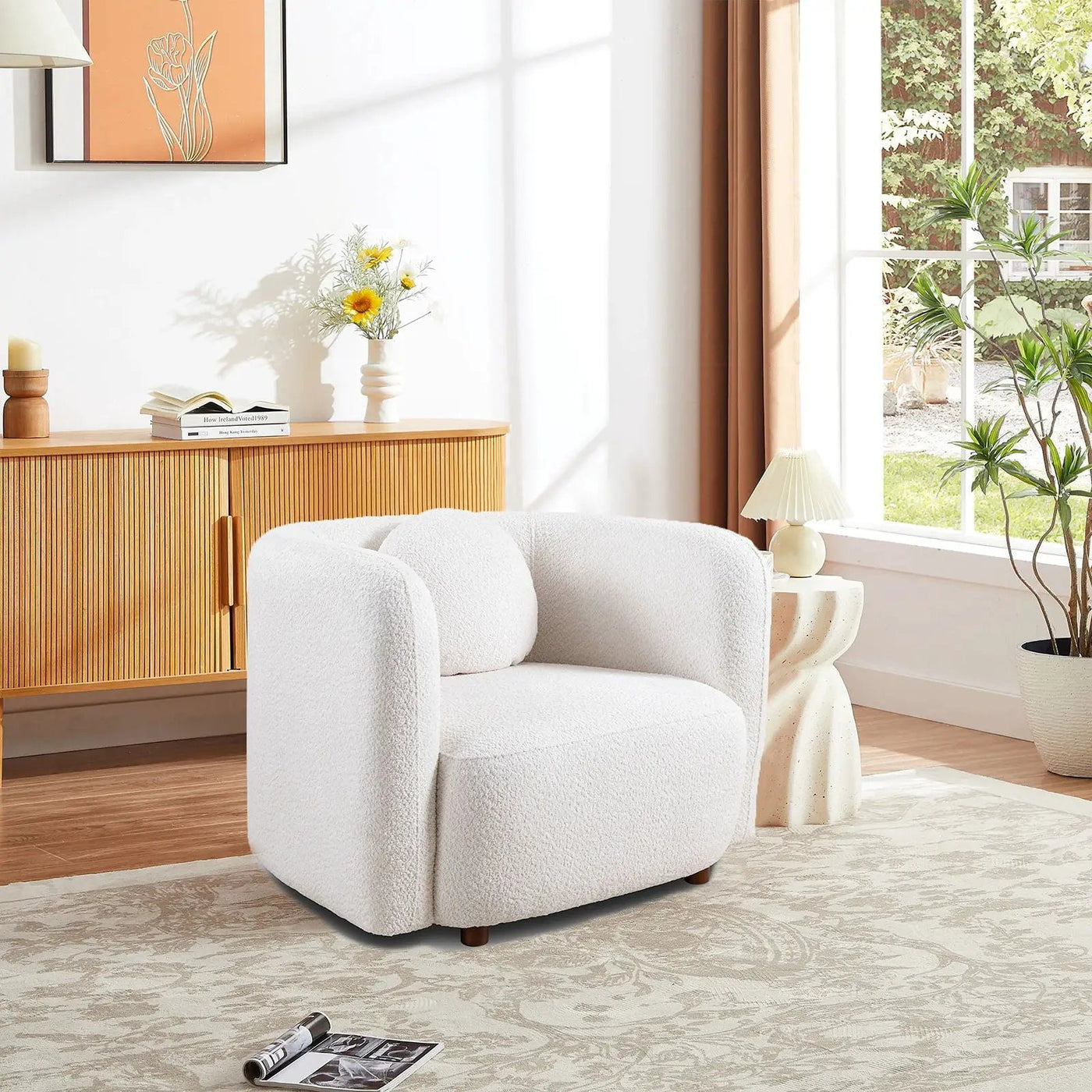 Japandi Style Accent Square Chair by HouseOfZazla