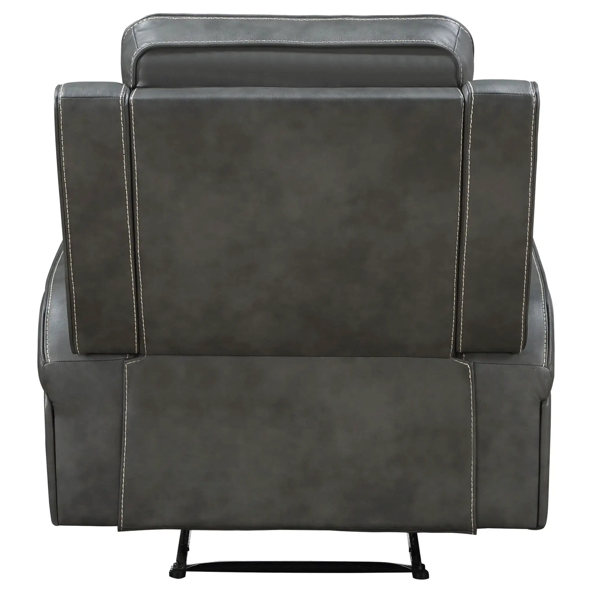 Raelynn Upholstered Track Arm Recliner Grey by Unique Piece Furniture