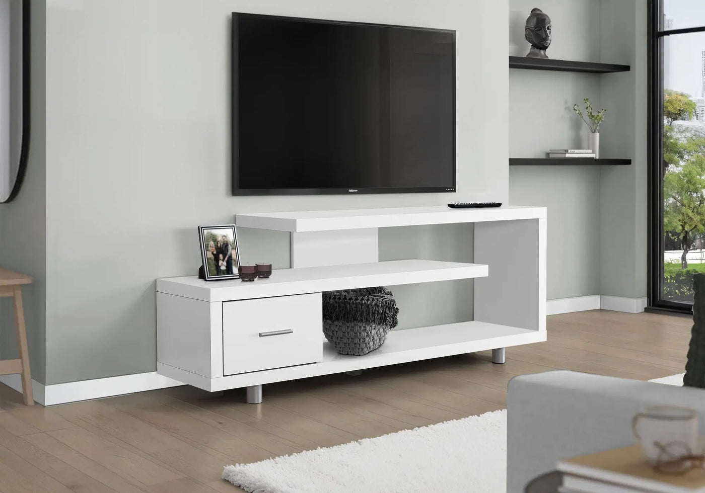 TV Stand, Console, Media Entertainment Center Storage Cabinet by HouseOfZazla