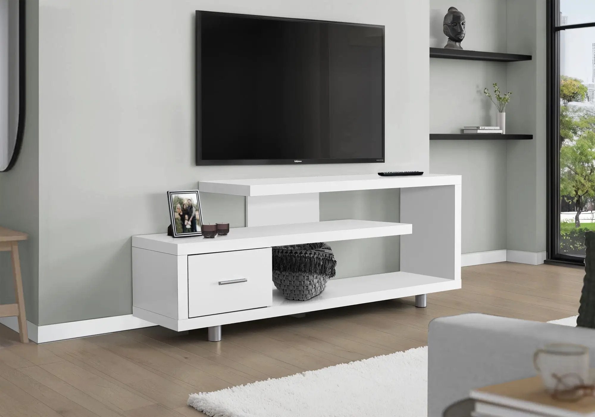 TV Stand, Console, Media Entertainment Center Storage Cabinet by HouseOfZazla
