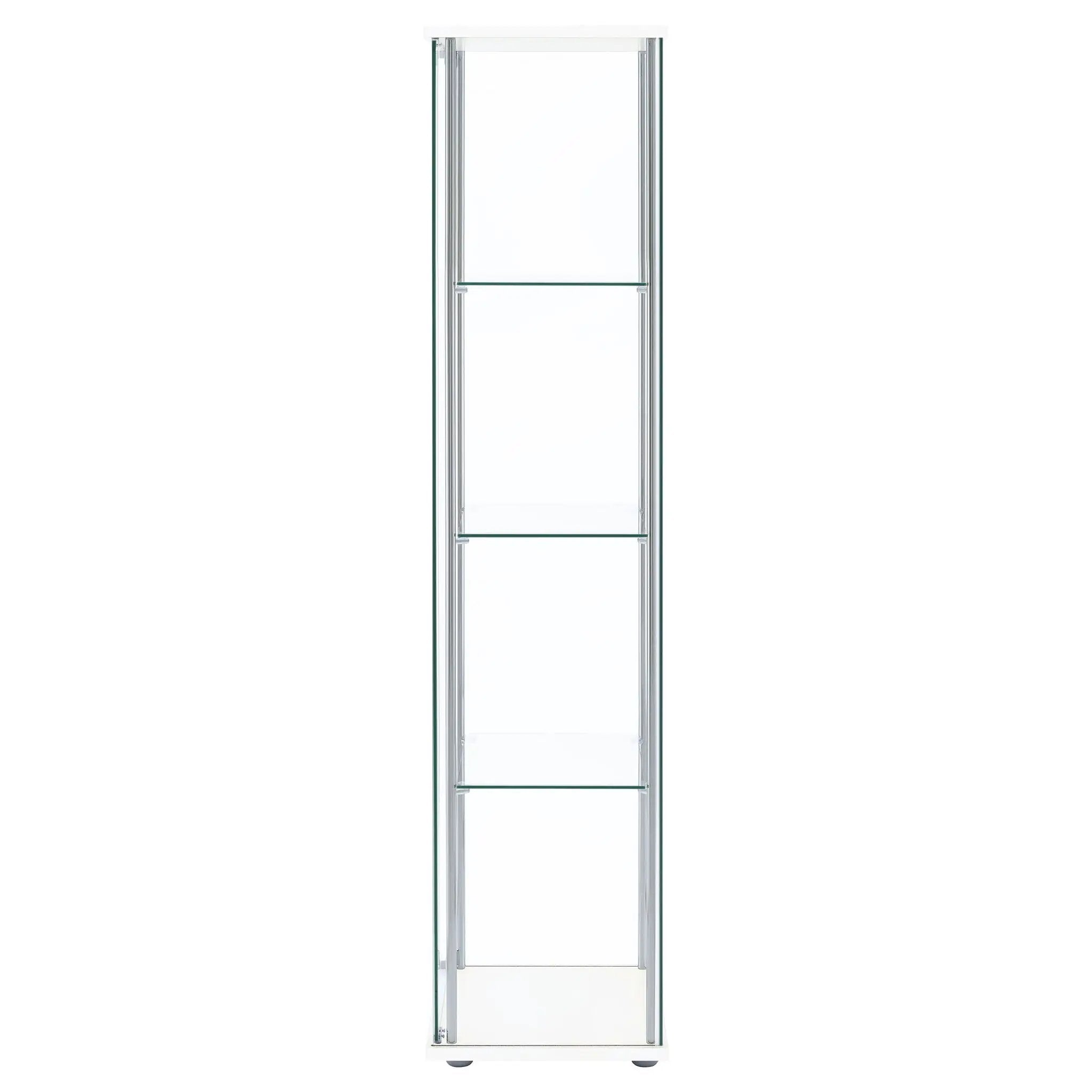 Bellatrix 3-shelf Clear Glass Curio Cabinet White by Unique Piece Furniture
