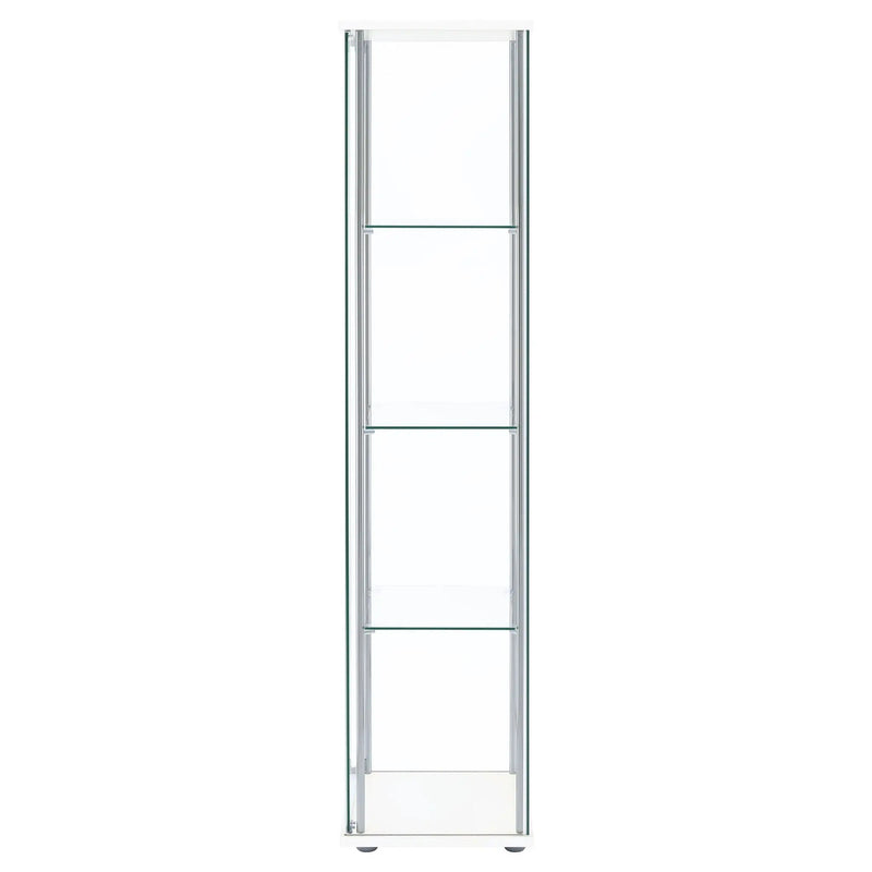 Bellatrix 3-shelf Clear Glass Curio Cabinet White by Unique Piece Furniture
