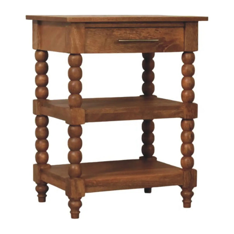 Solid Wood Barley Twist Side Table by HouseOfZazla