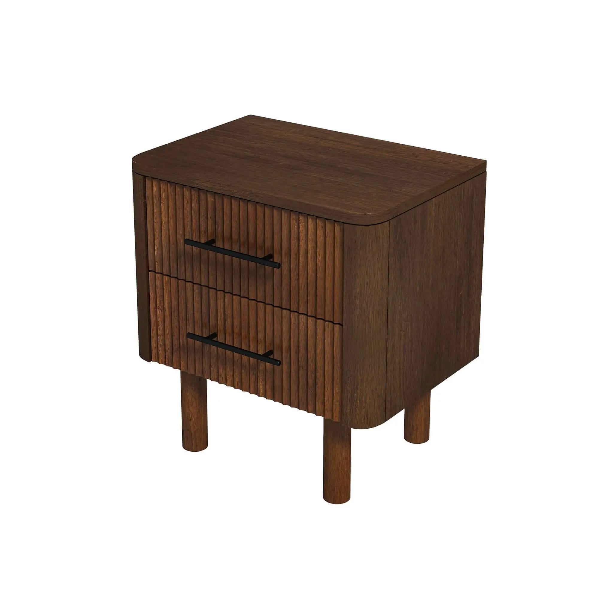 Logan - Nightsd Bed Side Tables With 2 Drawers - Brown by HouseOfZazla