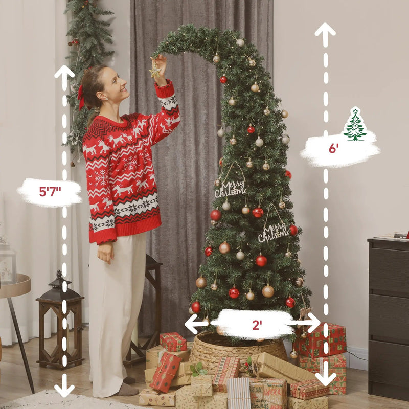 6 Ft Prelit Bent Top Christmas Tree by HouseOfZazla