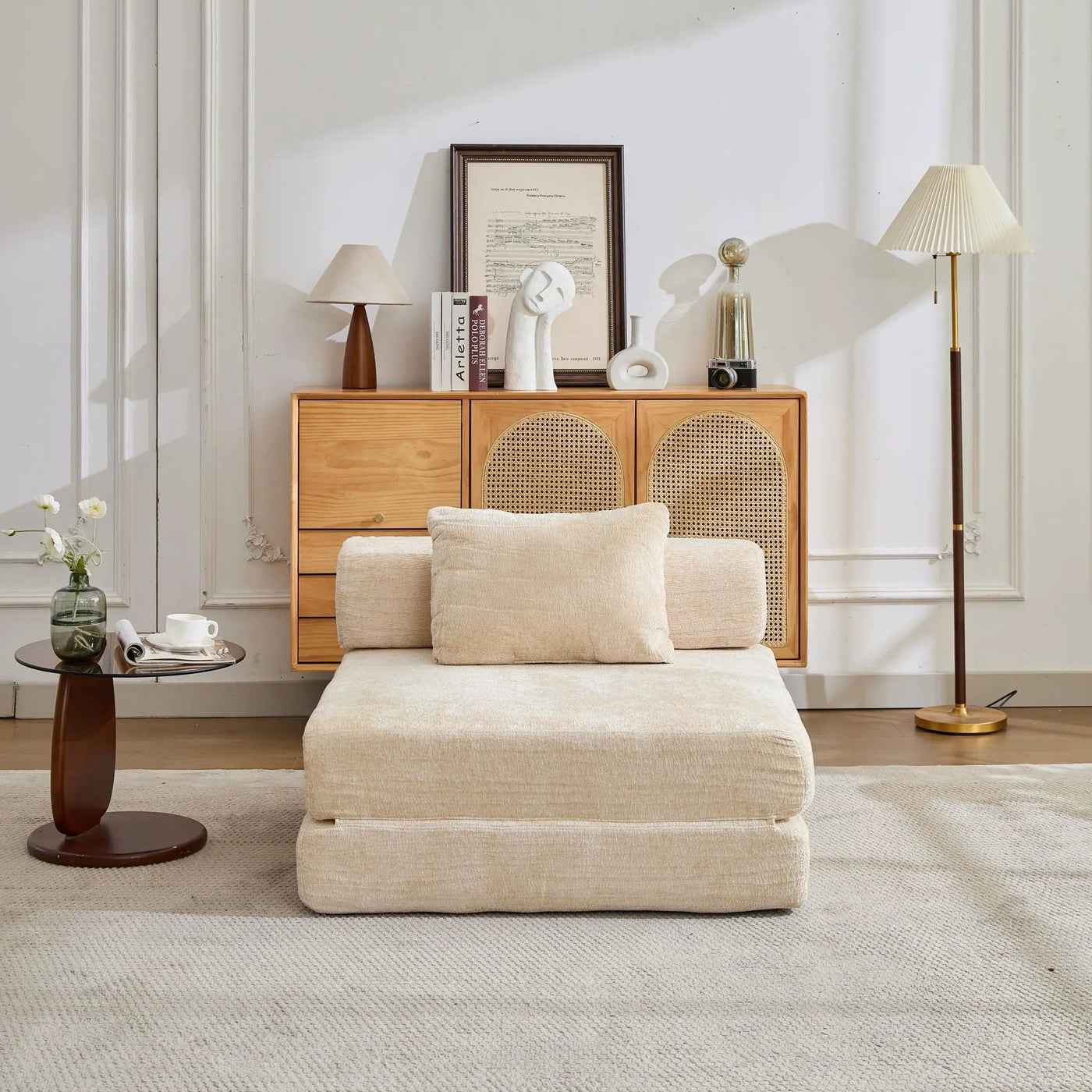 Convertible Floor Sofa Bed With Fixed Shape Frame For Living Room by HouseOfZazla