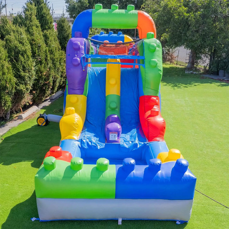42FT Commercial Inflatable Obstacle Course With Dual Water Slide (SAK31587) by SAKSBY WHOLESALE