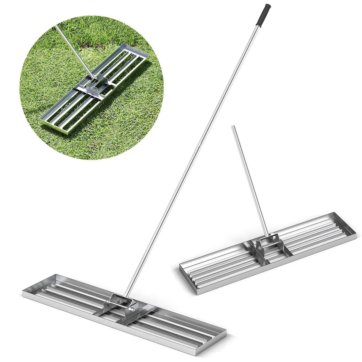 42 x 10 Inch Lawn Leveling Rake with Ergonomic Handle by DirectDeals