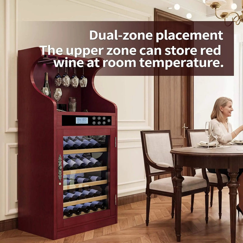 Nuvia Luxury 43-Bottle Freestanding Low Noise Wine Cooler Cabinet (SAK56084) by SAKSBY WHOLESALE