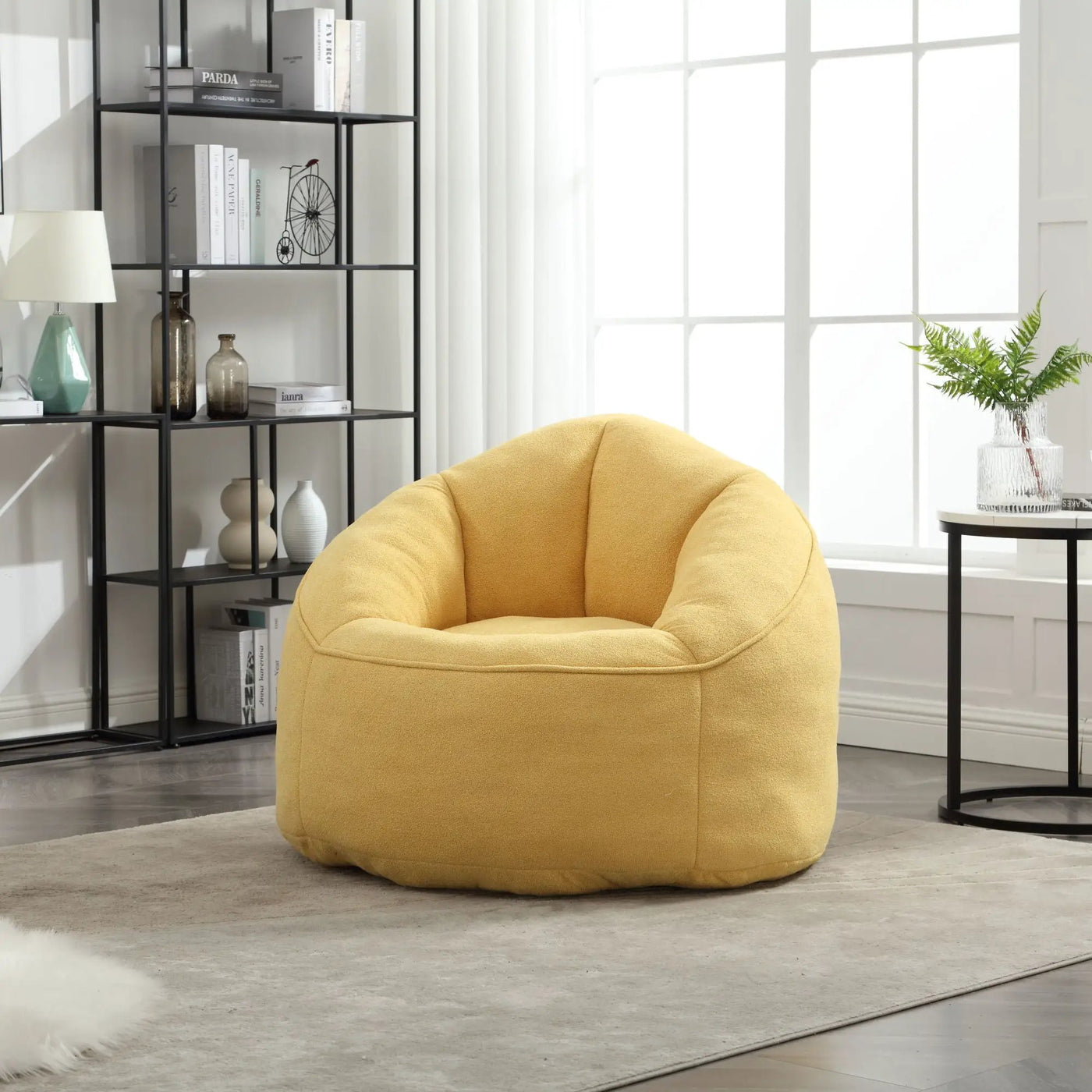 Bedding Bean Bag Sofa Chair High Pressure Foam With Footrest by Unique Piece Furniture