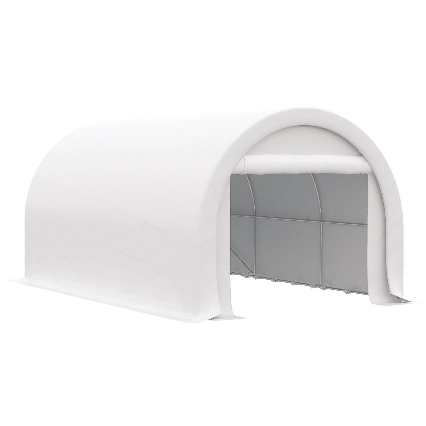 Outsunny - 10' x 16' Carport, Heavy Duty Portable Garage Storage Tent With Large Zippered Door, Anti-Uv Pe Canopy Cover For Car, Truck, Boat, Motorcycle, Bike, Garden Tools, Outdoor Work by HouseOfZazla