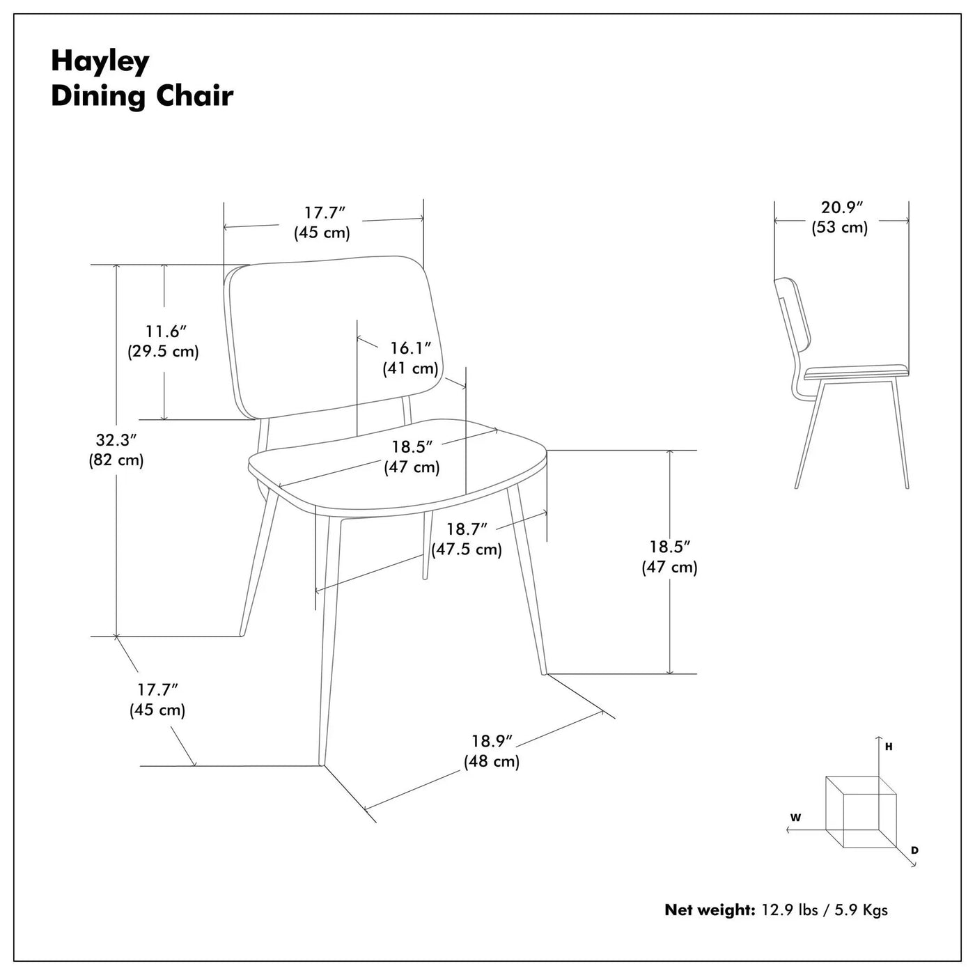 Hayley - Ergonomic Dining Chair (Set of 2) by HouseOfZazla