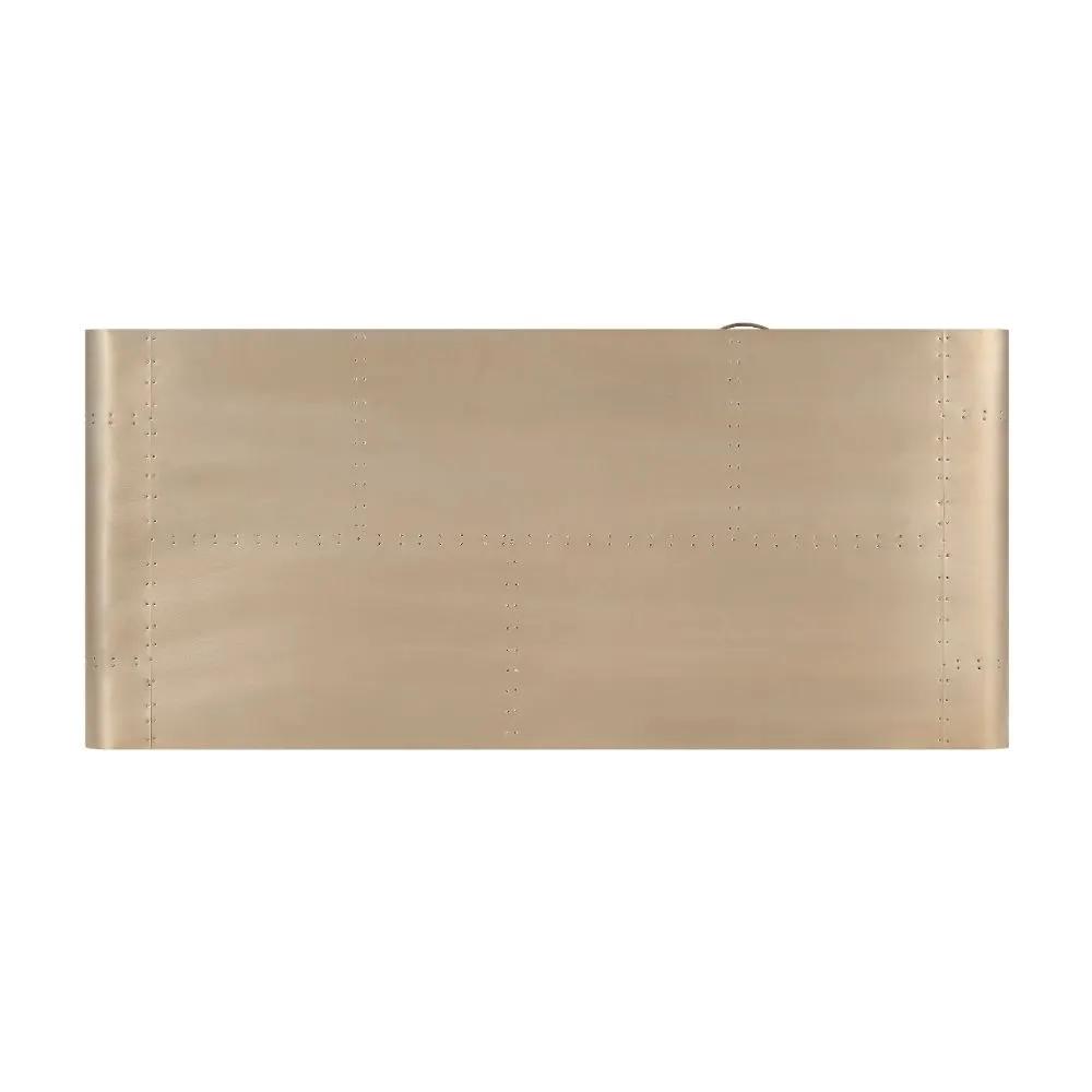 Danton - Executive Writing Desk - Gold Aluminum by Unique Piece Furniture