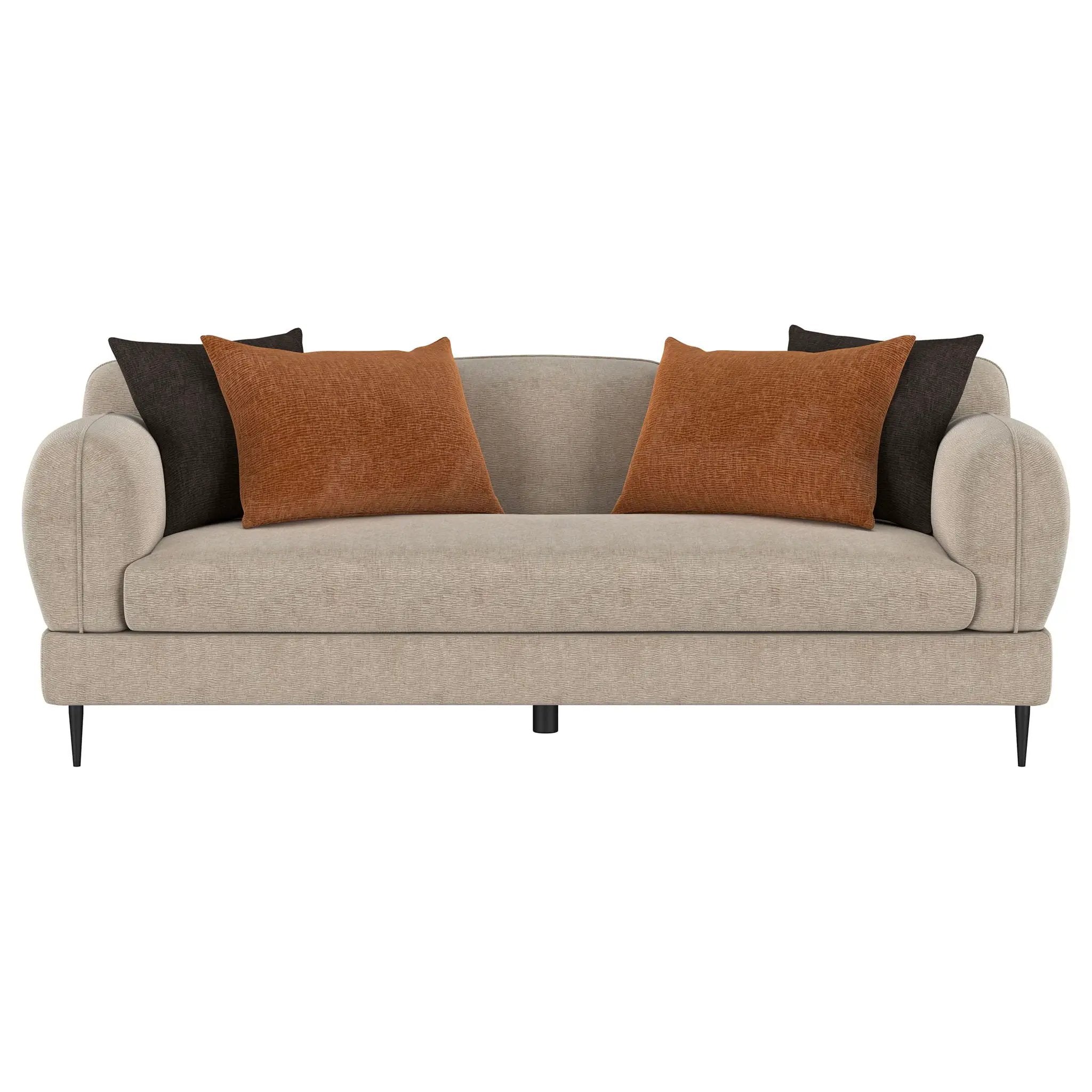 Jade 2-piece Chenille Upholstered Sofa Set Latte by Unique Piece Furniture