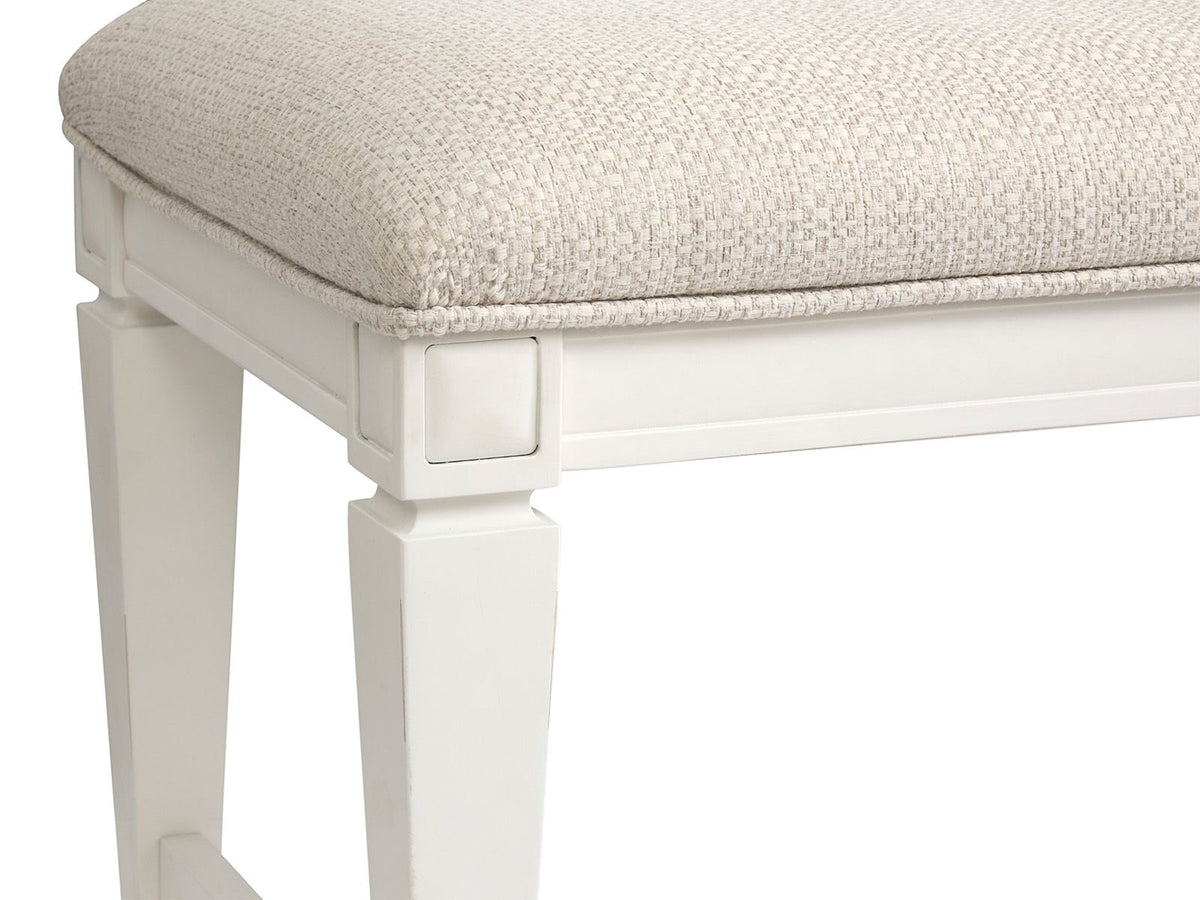 Willowbrook - Upholstered Bench - Egg Shell White, photo 4 of 7