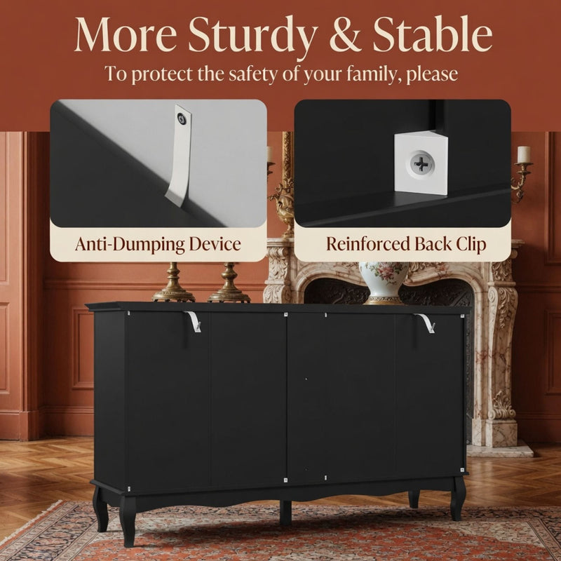 7 Drawer Dresser, Storage Chest - Black by HouseOfZazla