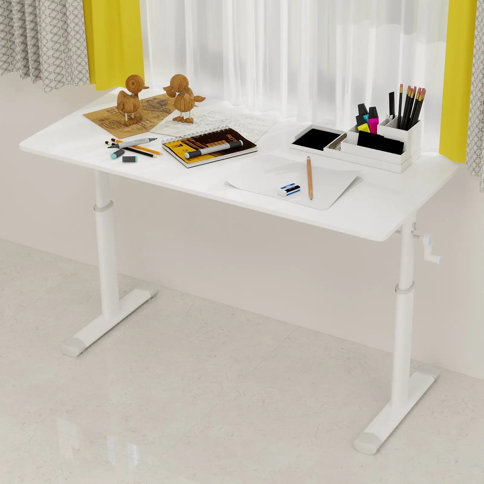 Height-Adjustable Multifunctional Study Desk by HouseOfZazla