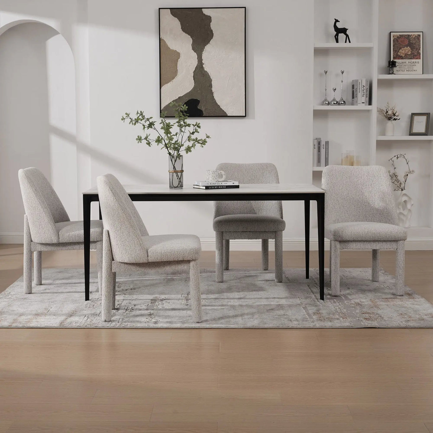 Wide Minimalist Dining Chair by HouseOfZazla