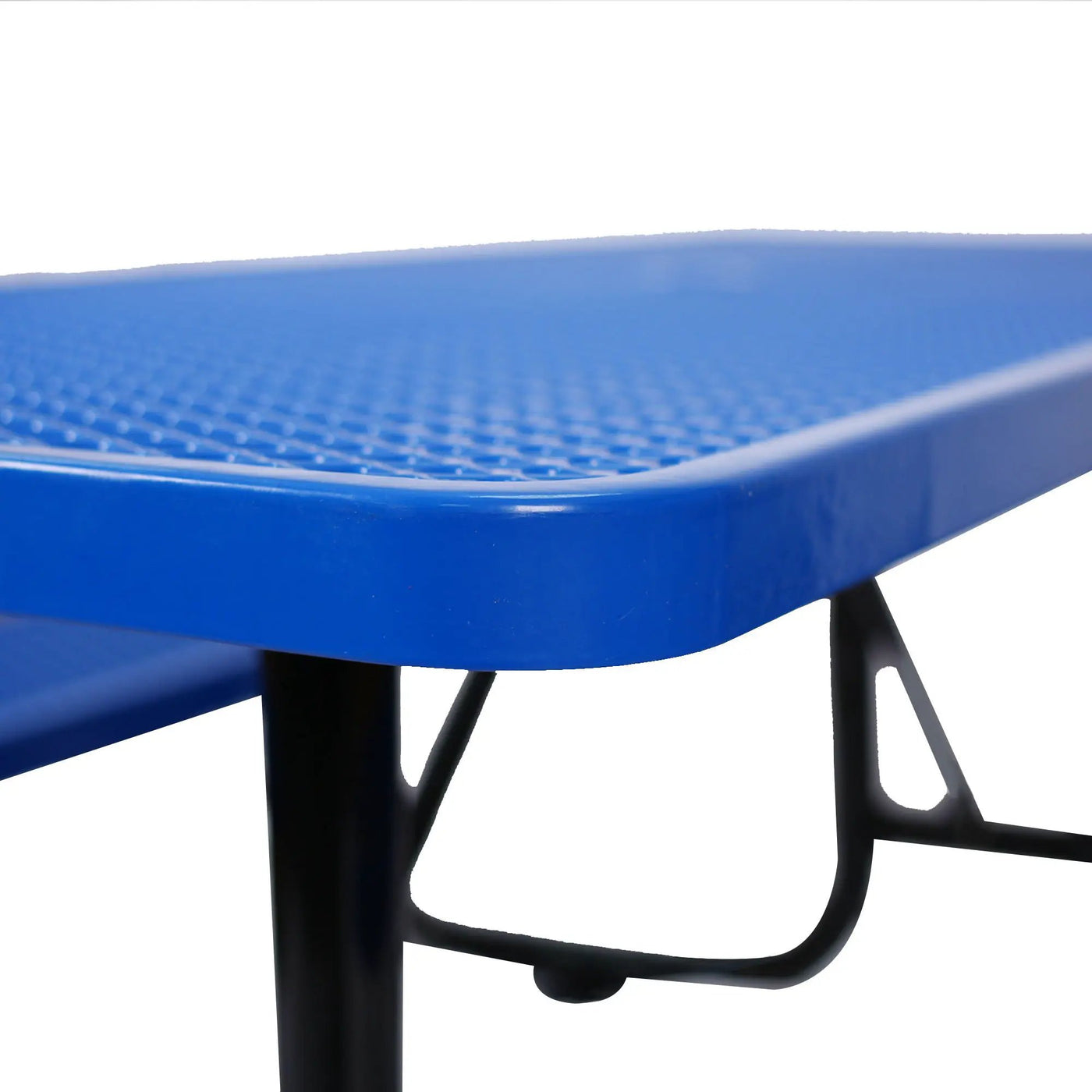 Rectangular Outdoor Steel Picnic Table With Umbrella Pole by Unique Piece Furniture