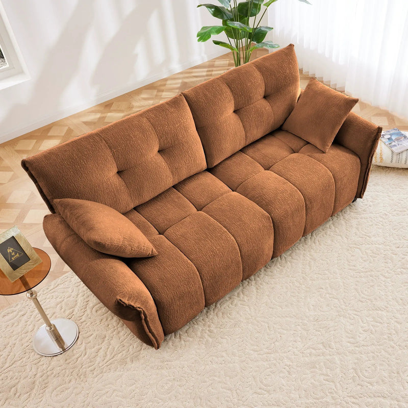 Modern Sofa & Pillows, Textured Cover, High Rebound Cushions by Unique Piece Furniture