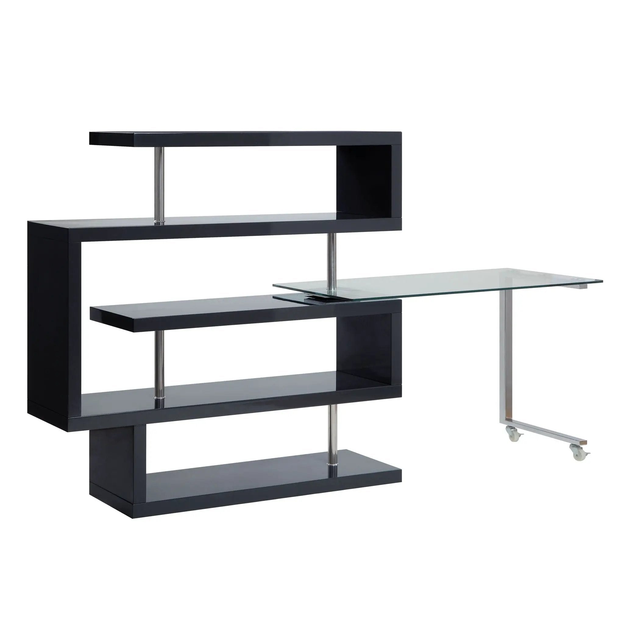 Buck II - Writing Desk With Bookshelf by Unique Piece Furniture