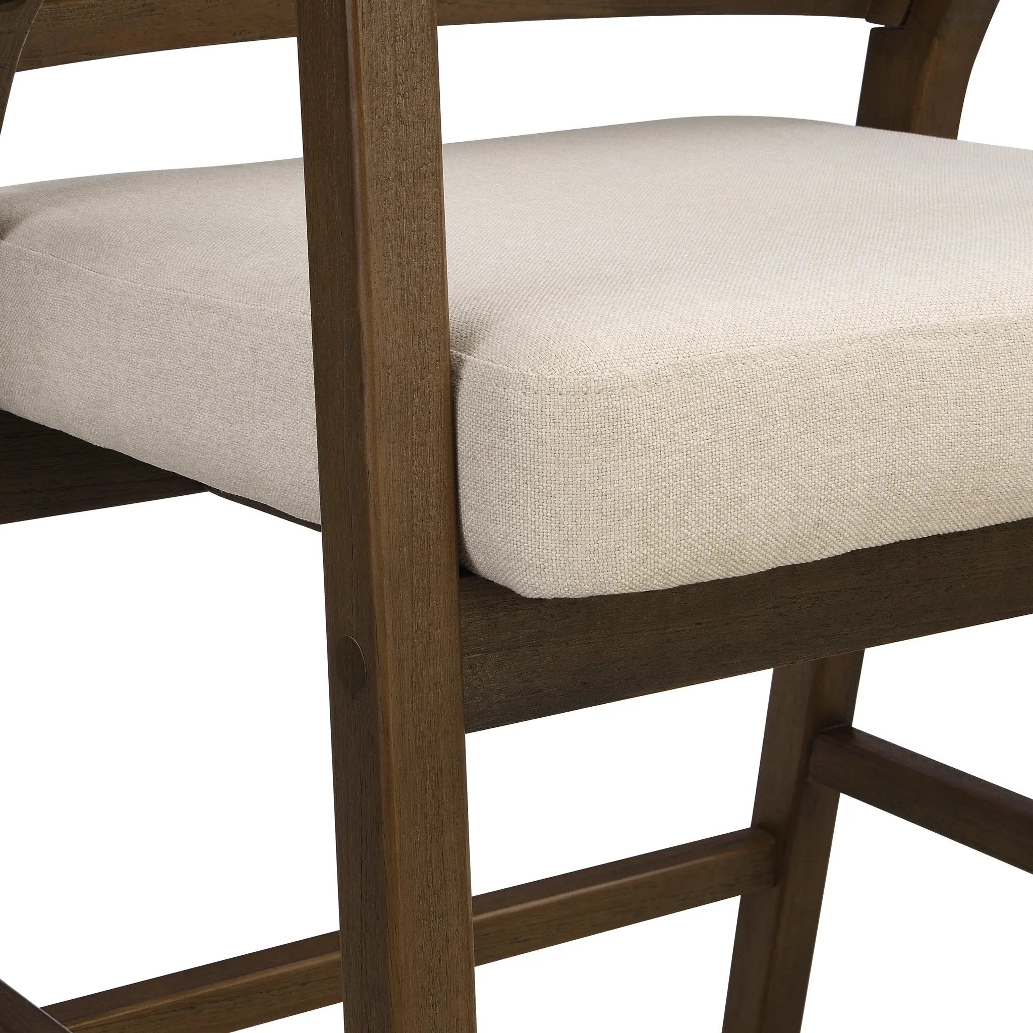 Wooden Frame Counter Stool with Rattan Back - Set of 2 by HouseOfZazla