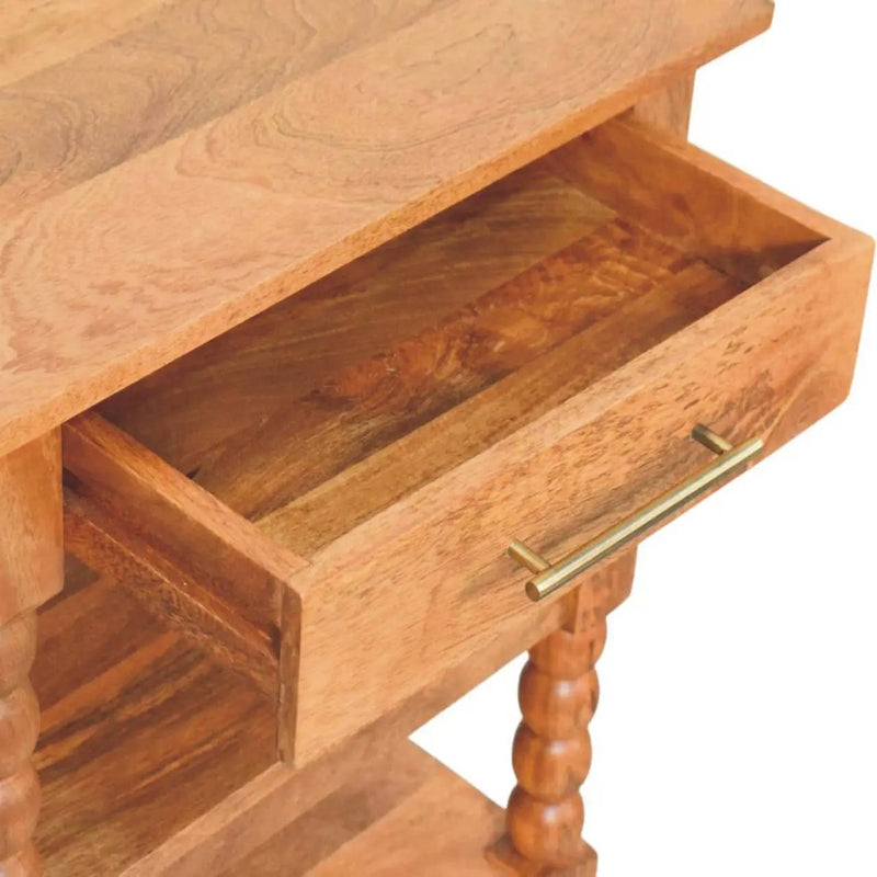 Solid Wood Barley Twist Side Table by HouseOfZazla