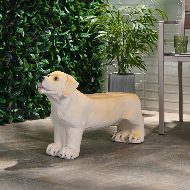 MGO Dog Bench, Outdoor Light Brown, No Assembly Required by HouseOfZazla