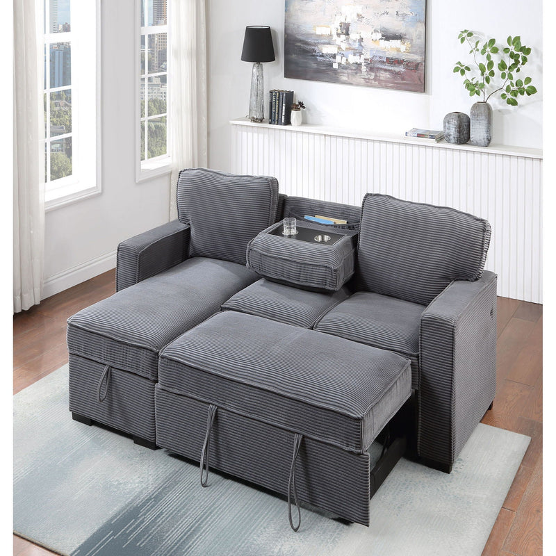 Pull Out Sofa Bed Sectional with Modern Design - Dark Gray, photo 6 of 12