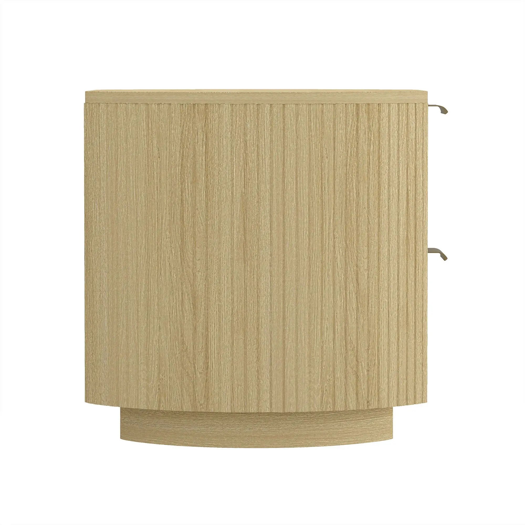 Olivia - Nightstand & 2 Drawers - Oak by HouseOfZazla