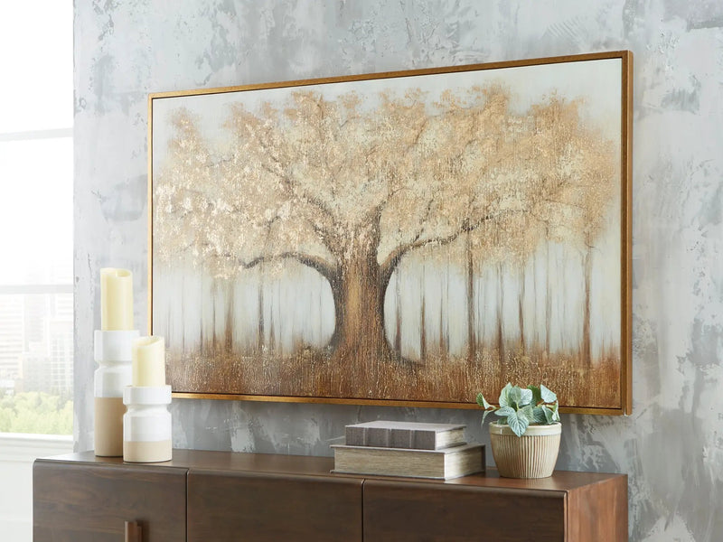 Dalewick - Wall Art - Brown / Gray / Gold Finish by Unique Piece Furniture