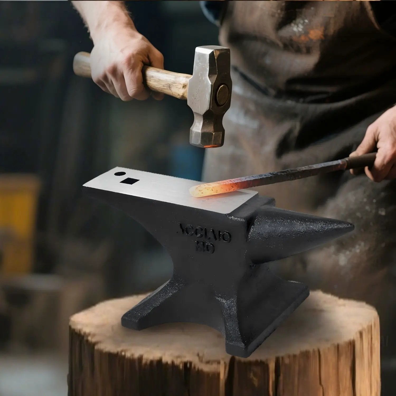 110 Lbs Single Horn Anvil Blacksmith - Black by HouseOfZazla